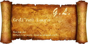 Gründl Laura névjegykártya